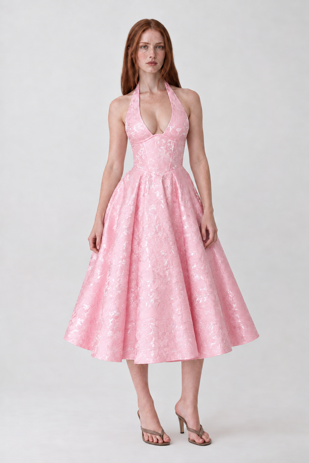 Vestido Delfina rosa - frente