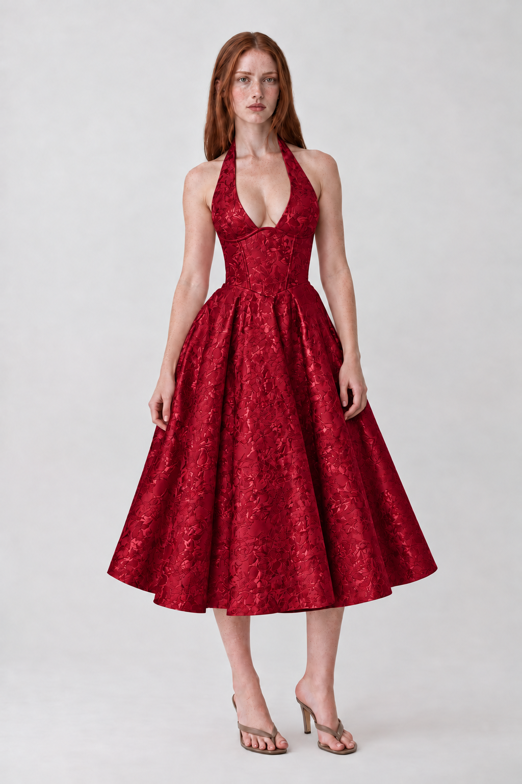 Vestido Delfina vermelho - frente