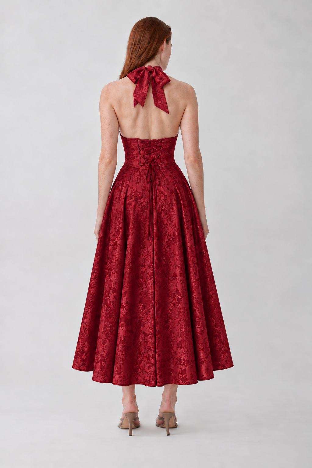 Vestido Delfina vermelho - costas
