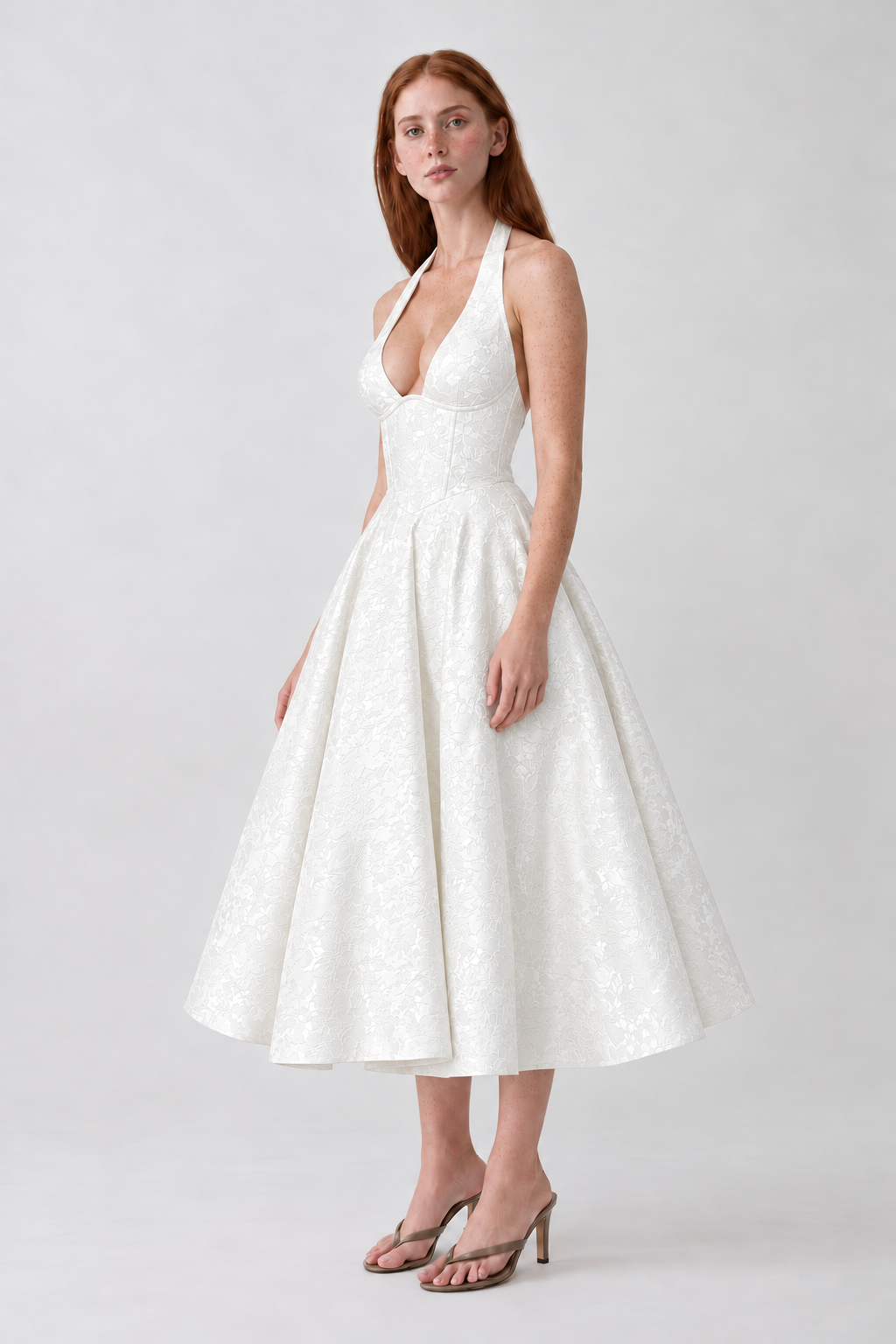 Vestido Delfina branco - lado