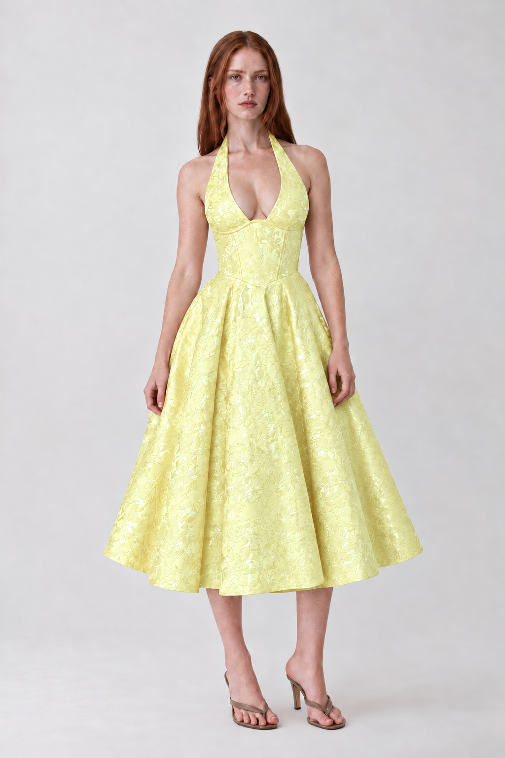 Vestido Delfina amarelo - frente