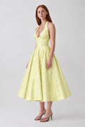 Vestido Delfina amarelo - lateral