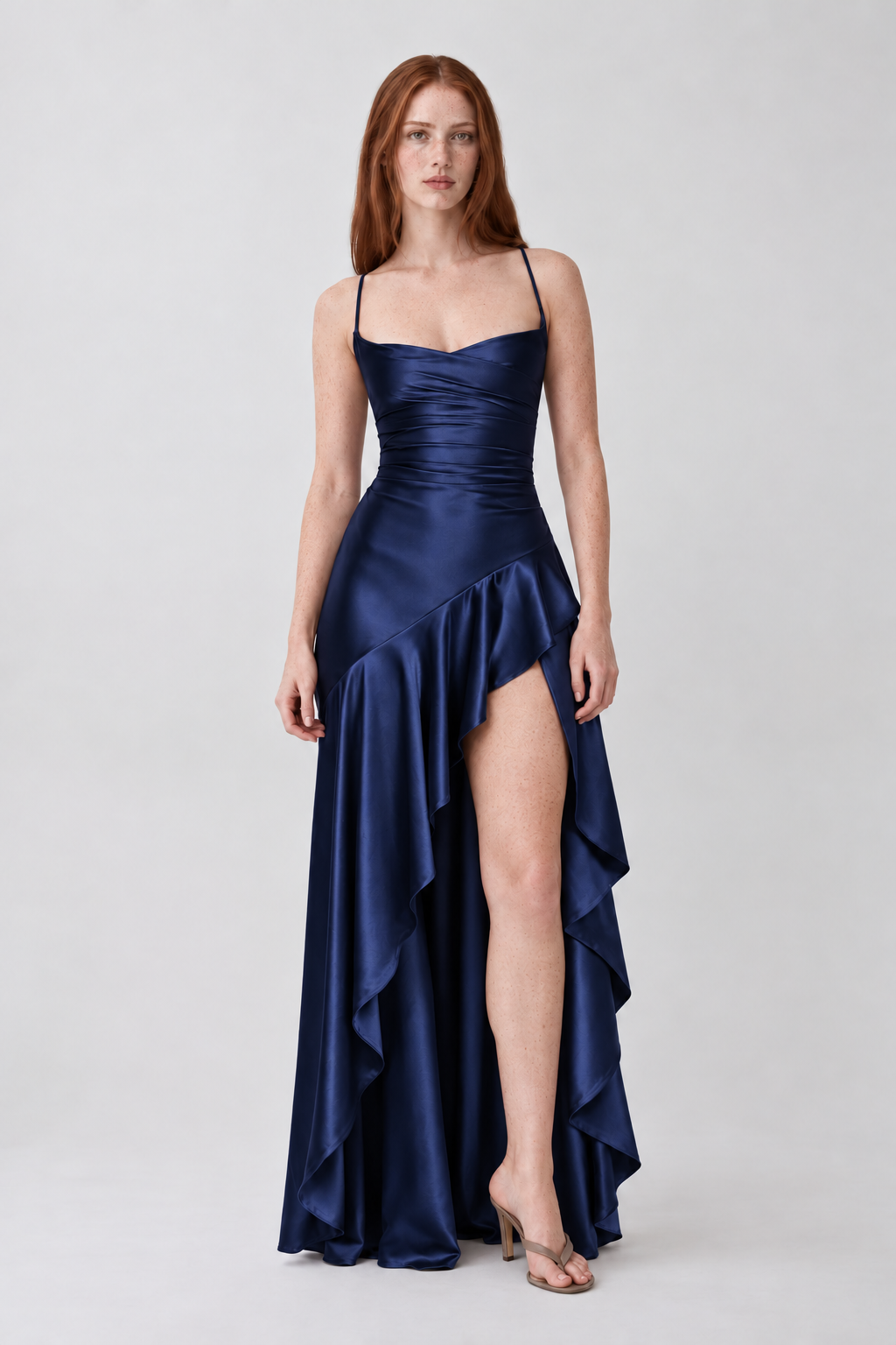 Vestido Lavínia azul-marinho - frente
