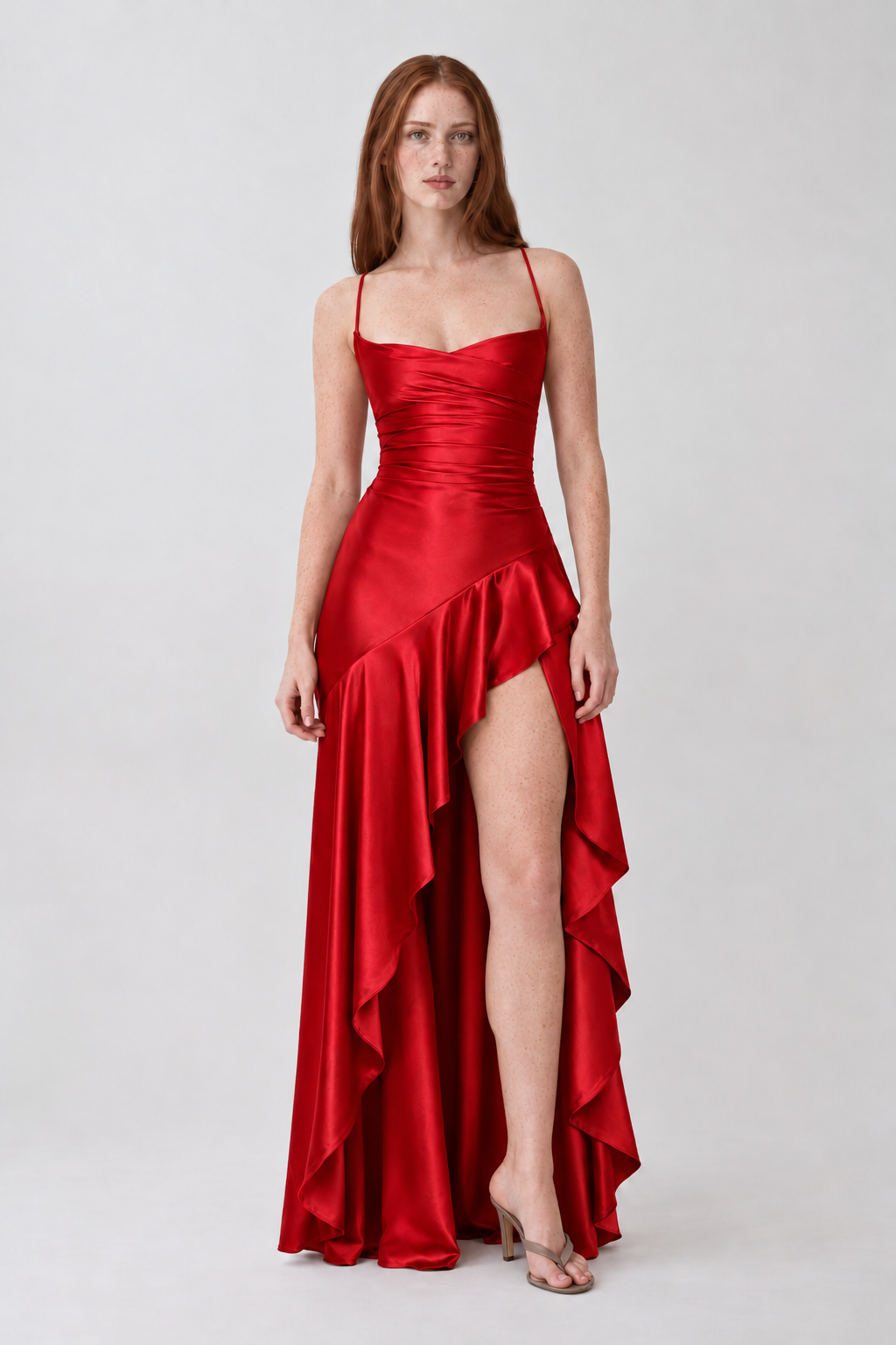 Vestido Lavínia Vermelho — vista frontal