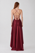 Vestido Lavínia vinho - costas
