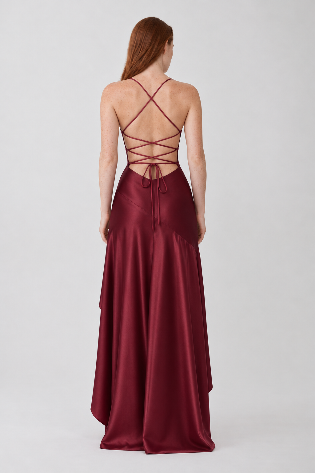 Vestido Lavínia vinho - costas