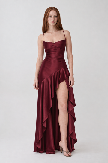 Vestido Lavínia vinho - frente